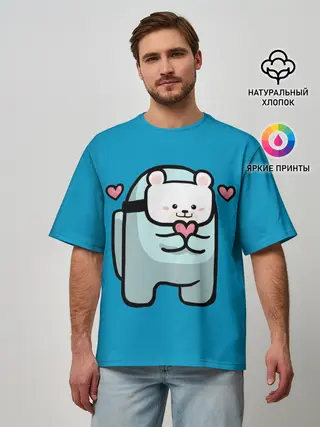 Мужская футболка оверсайз / Nyan Cat