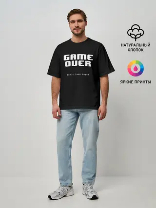 Мужская футболка оверсайз / UNDERTALE GAME OVER