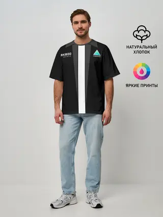 Мужская футболка оверсайз / RK800 без галстука