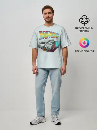 Мужская футболка оверсайз / Back to the future_4