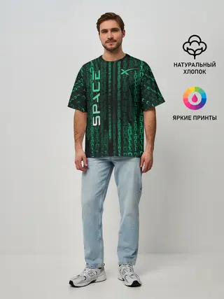 Мужская футболка оверсайз / SpaceX