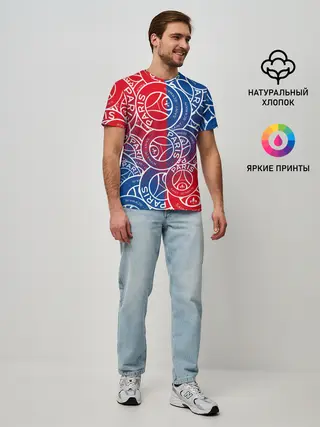Мужская базовая футболка / ФК ПСЖ / PARIS SAINT GERMAIN
