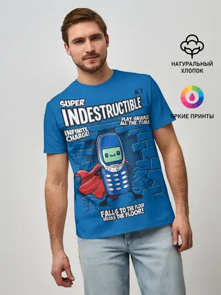 Мужская базовая футболка / 3310: Супер Нерушимый