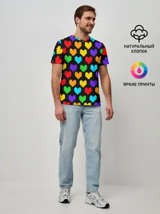 Мужская базовая футболка / UNDERTALE HEART