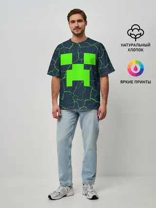 Мужская футболка оверсайз / MINECRAFT / МАЙНКРАФТ