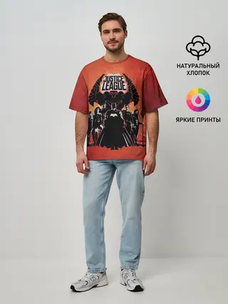 Мужская футболка оверсайз / Justice League