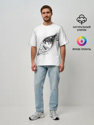 Мужская футболка оверсайз / Бруно Буччелати внутри из Джоджо
