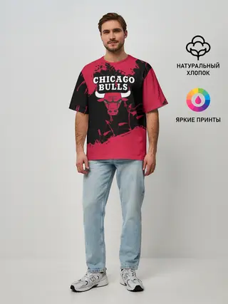 Мужская футболка оверсайз / CHICAGO BULLS