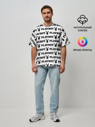 Мужская футболка оверсайз / PLAYBOY | ПЛЕЙБОЙ