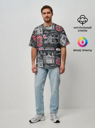 Мужская футболка оверсайз / Лондон