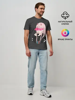 Мужская базовая футболка / Zero Two