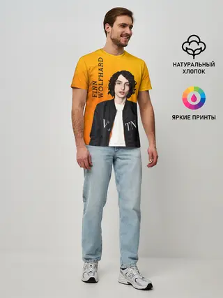 Мужская базовая футболка / finn wolfhard