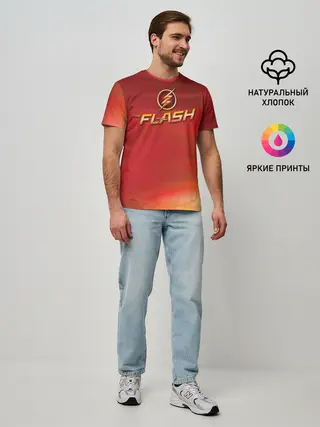 Мужская базовая футболка / The Flash Logo Pattern