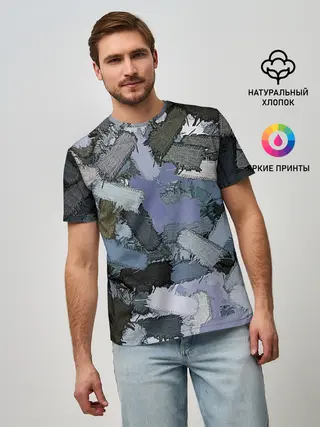 Мужская базовая футболка / Patchwork