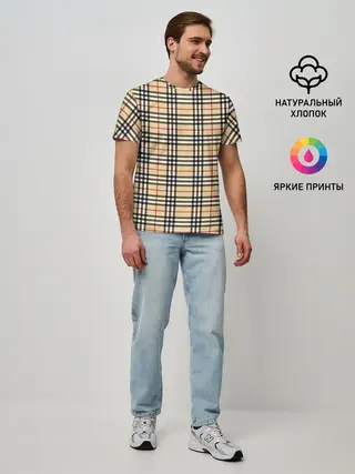 Мужская базовая футболка / The Gentlemen Beige