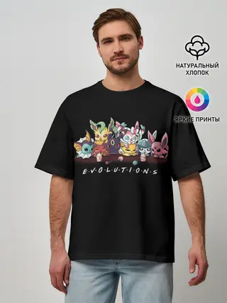 Мужская футболка оверсайз / EVOLUTIONS
