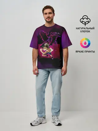 Мужская футболка оверсайз / Злой мускулистый Аста