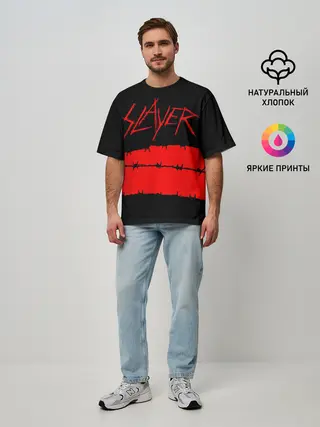 Мужская футболка оверсайз / SLAYER