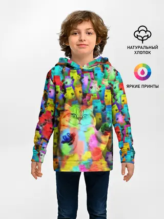 Детское худи / Котики на дискотеке