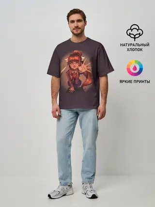 Мужская футболка оверсайз / Моника.