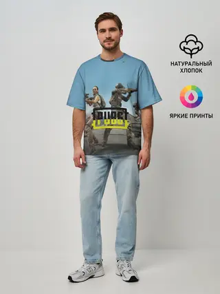 Мужская футболка оверсайз / PUBG