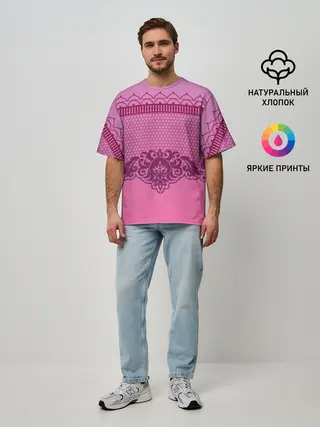 Мужская футболка оверсайз / Кружева
