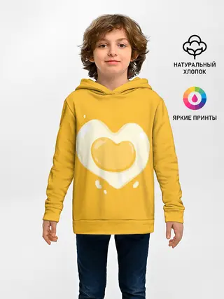 Детское худи / Яичница Сердечко