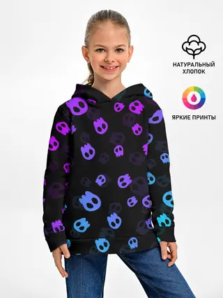 Детское худи / НЕОНОВЫЕ ЧЕРЕПА