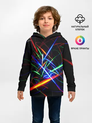 Детское худи / ФРАКТАЛЬНЫЕ ИСКРЫ