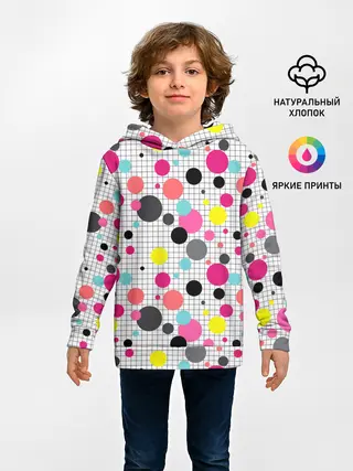 Детское худи / Горох разноцветный.