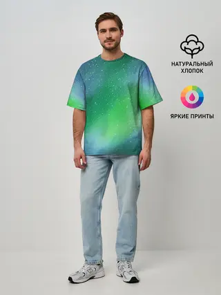 Мужская футболка оверсайз / КРАСКИ КОСМОСА