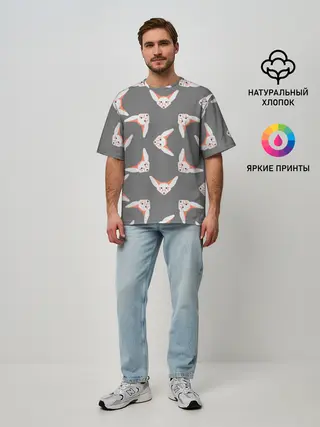 Мужская футболка оверсайз / Лиса Фенек