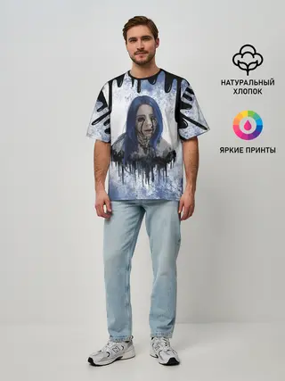 Мужская футболка оверсайз / BILLIE EILISH | БИЛЛИ АЙЛИШ