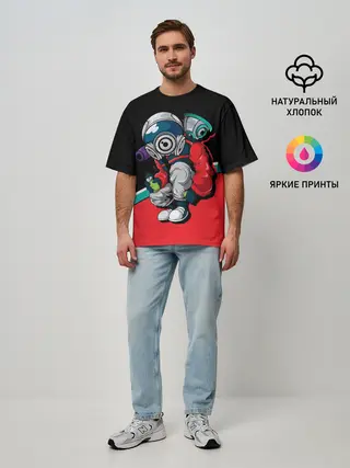 Мужская футболка оверсайз / Граффити