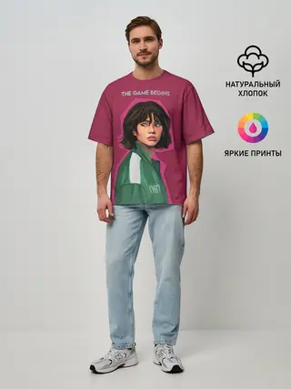 Мужская футболка оверсайз / Игрок Ojingeo geim.