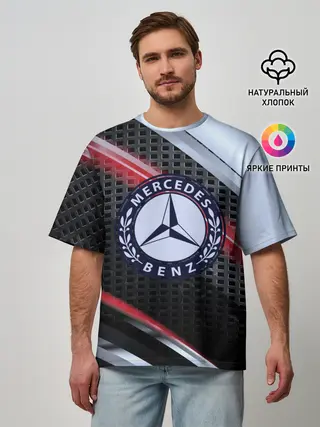 Мужская футболка оверсайз / MERCEDES high speed collection