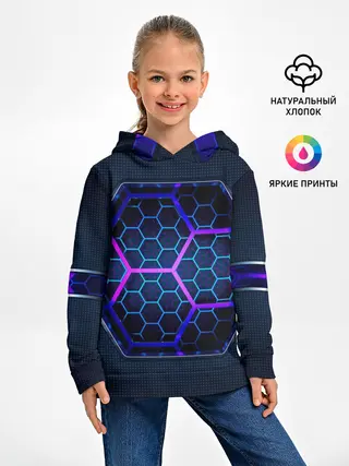 Детское худи / Цветные соты 3D