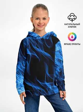 Детское худи / BLUE FIRE FLAME