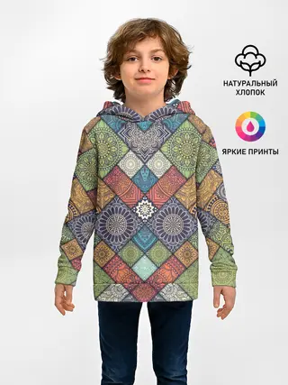 Детское худи / ЛОСКУТНАЯ ВЫШИВКА