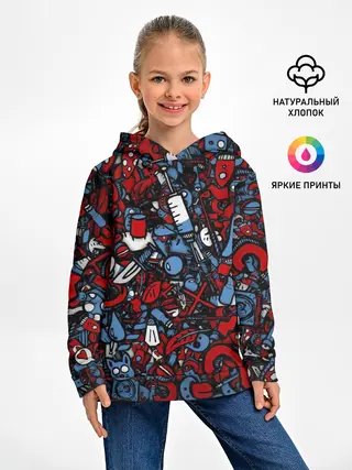 Детское худи / RedBlue stikers
