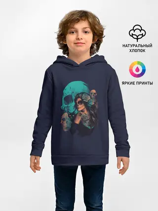 Детское худи / ДевуШка с ЧереПами