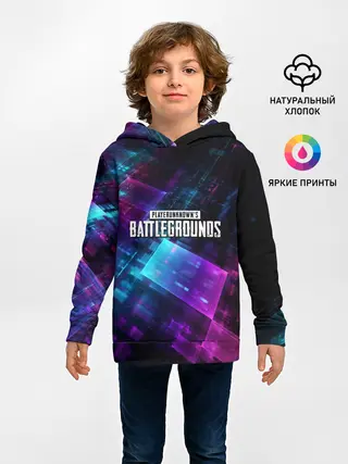 Детское худи / Pubg neon style 2019