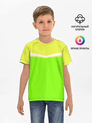 Детская базовая футболка / Угол зеленый