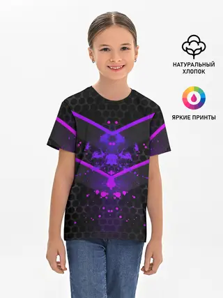 Детская базовая футболка / Ултрофиолеовый угол 3D
