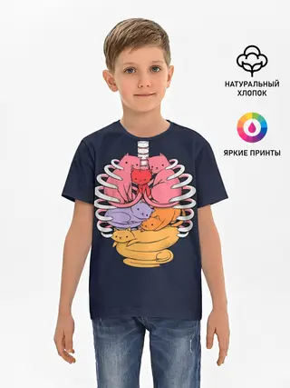 Детская базовая футболка / Внутри Меня Котики