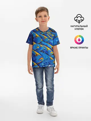 Детская базовая футболка / Рыбалка