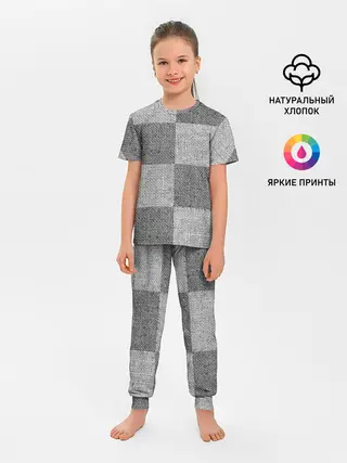 Детская пижама с брюками / Denim Patchwork