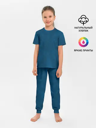 Детская пижама с брюками / Abstract flower color
