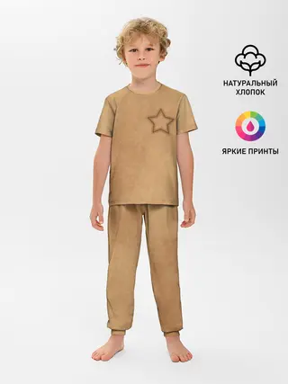 Детская пижама с брюками / Звезда / Игра в кальмара