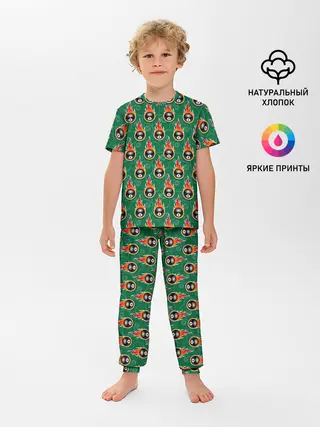 Детская пижама с брюками / бильярд-восьмёрка
